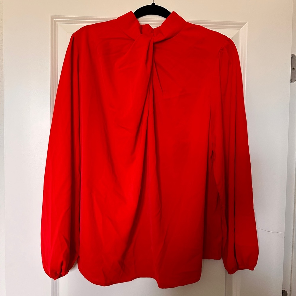 Red long sleeve blouse